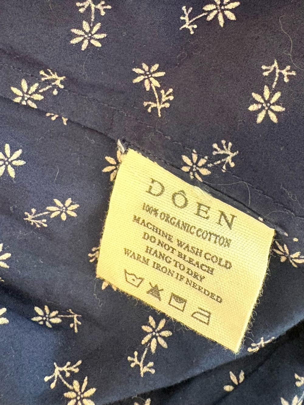 DOEN Navy Beatrice long sleeve floral dress - Picture 8 of 12